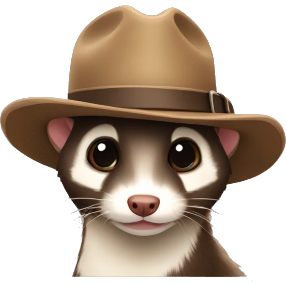 detective Ferret wearing cowboy hat emoji
