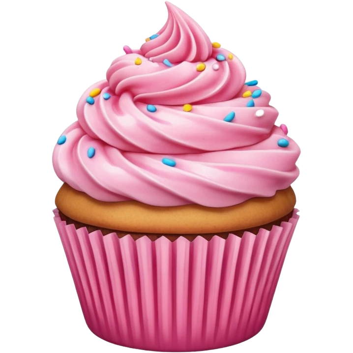 Cupcake with pink icing emoji