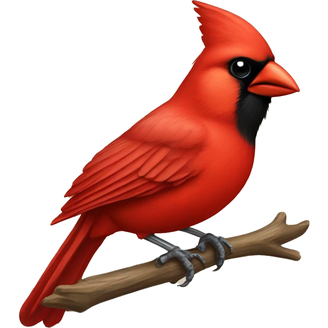 Cardinal bird emoji