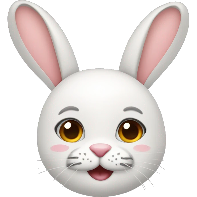 bunny with eyelashes and tiger  emoji