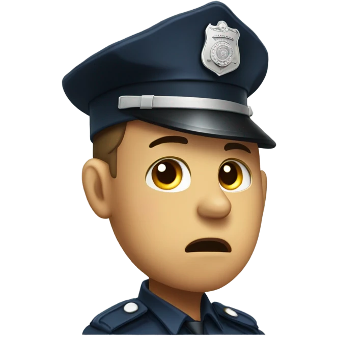 Crying cop emoji