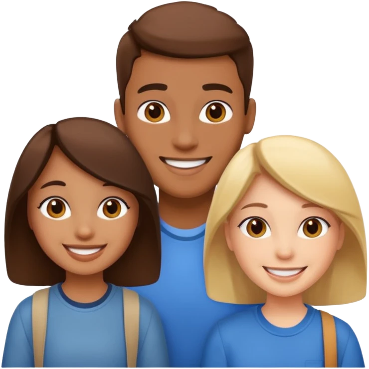 tres estudiantes felices  emoji