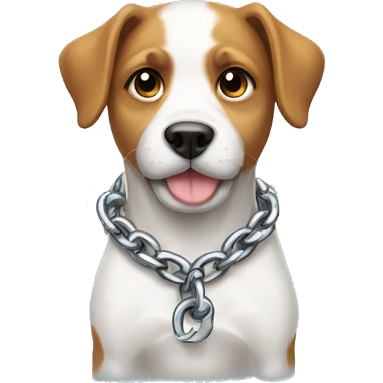 Dog with chain emoji