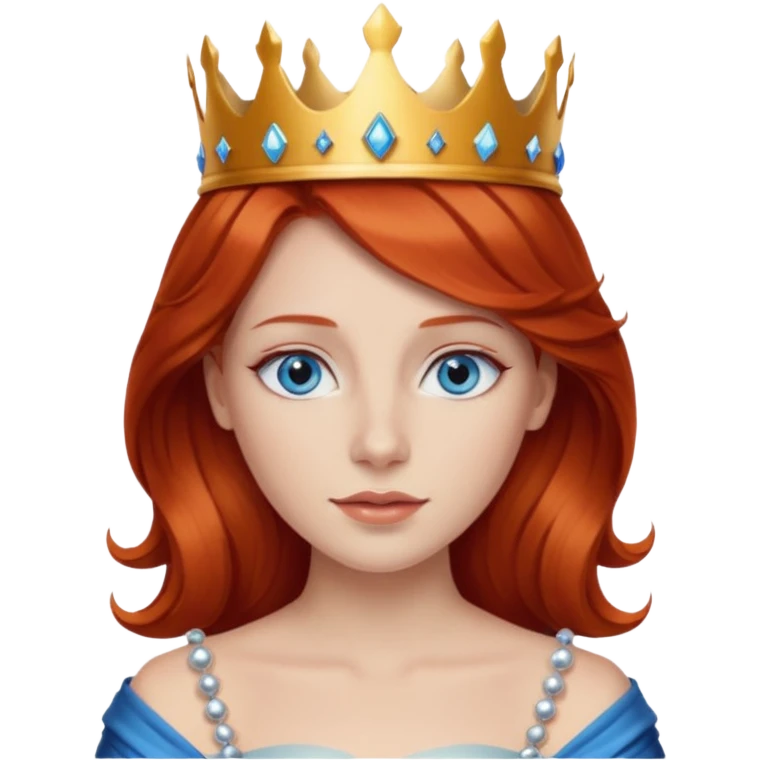 woman pelirroja con corona  emoji