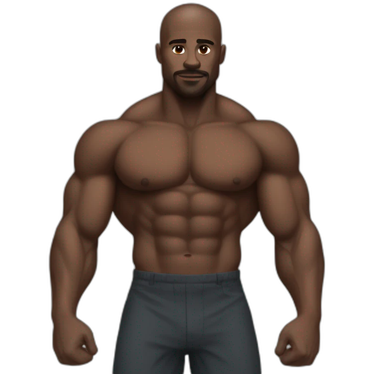 Black man muscle emoji