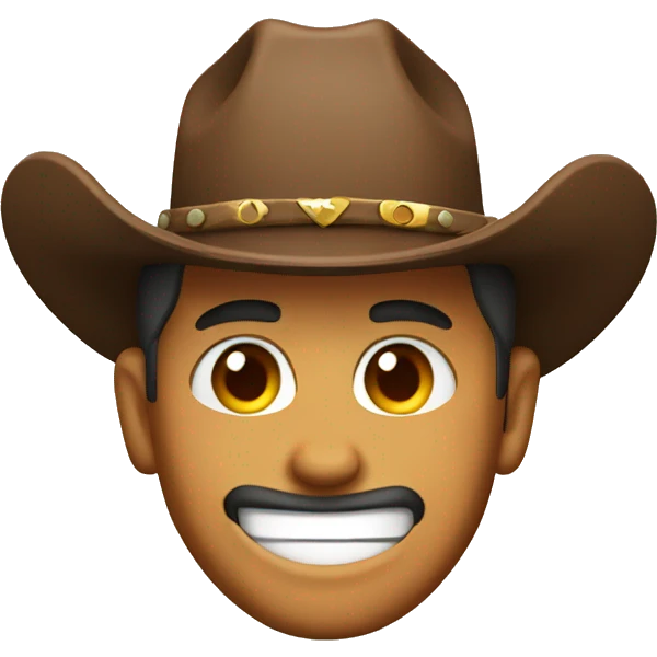Winking cowboy emoji
