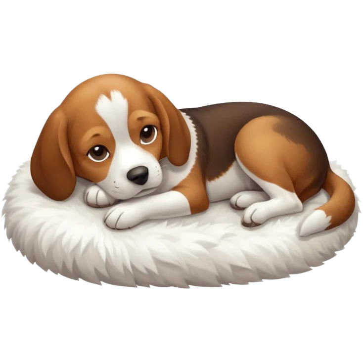 Beagle dog resting room isometir emoji