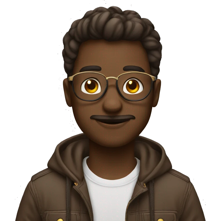 garcon chatain avec des lunettes emoji