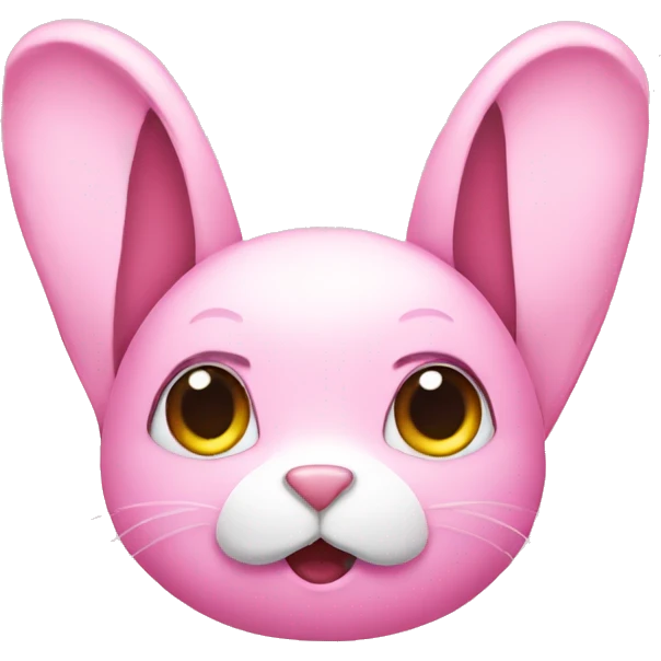 Pink heart with rabbits ears emoji
