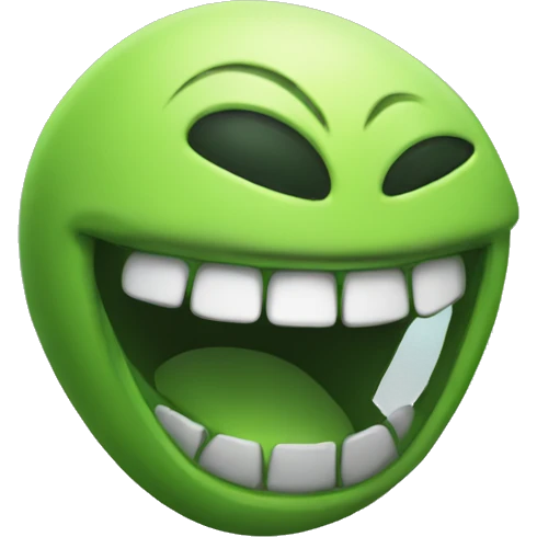 An alien laughing emoji