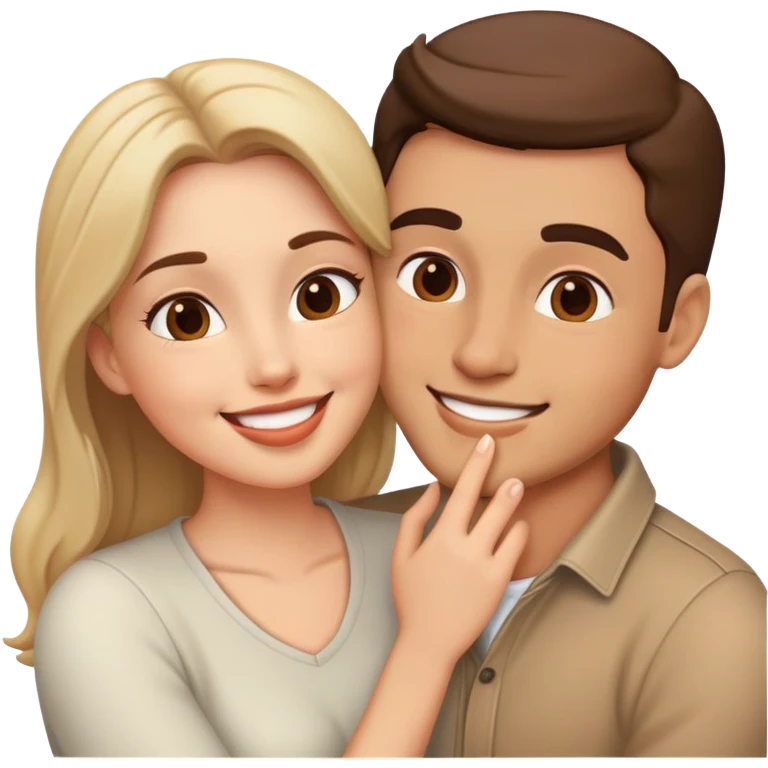 smiling couple kissing emoji