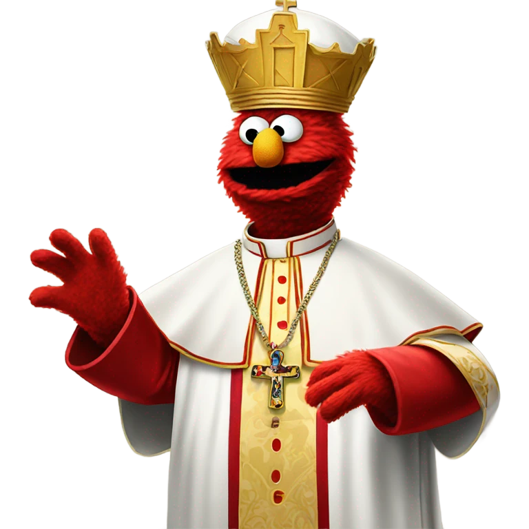 Elmo as the pope emoji