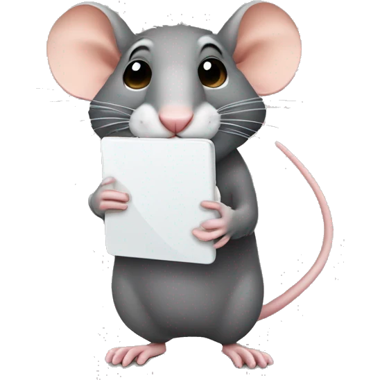 rat with ipad  emoji