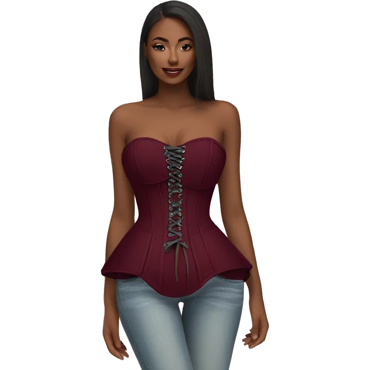 Corset top burgundy emoji