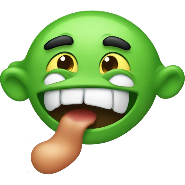 Emoji spitting in disgust emoji