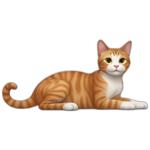 Cat with it's leg sticking up emoji