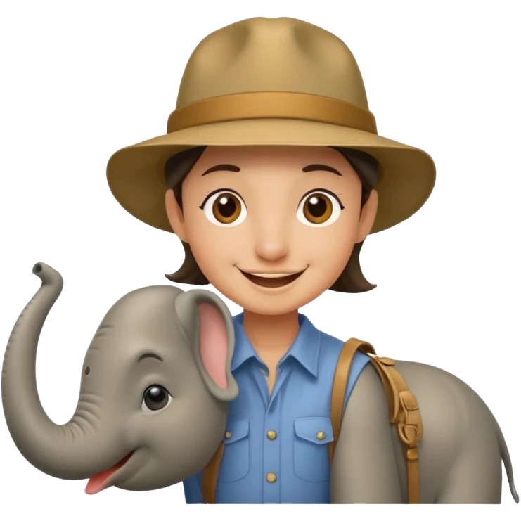 Ride on elephant emoji