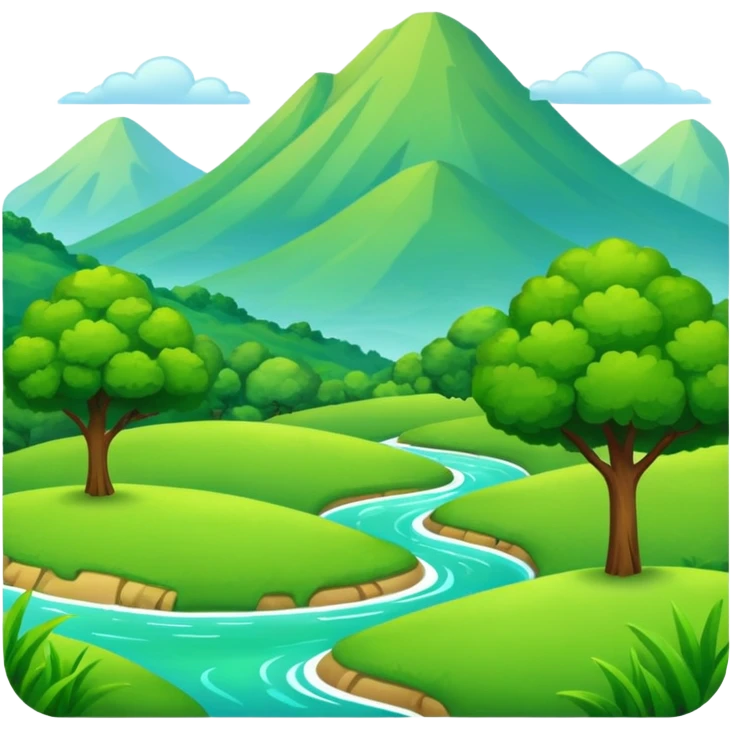 paisaje verde  emoji