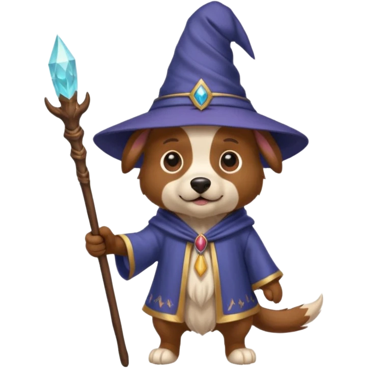 Dog wizard emoji