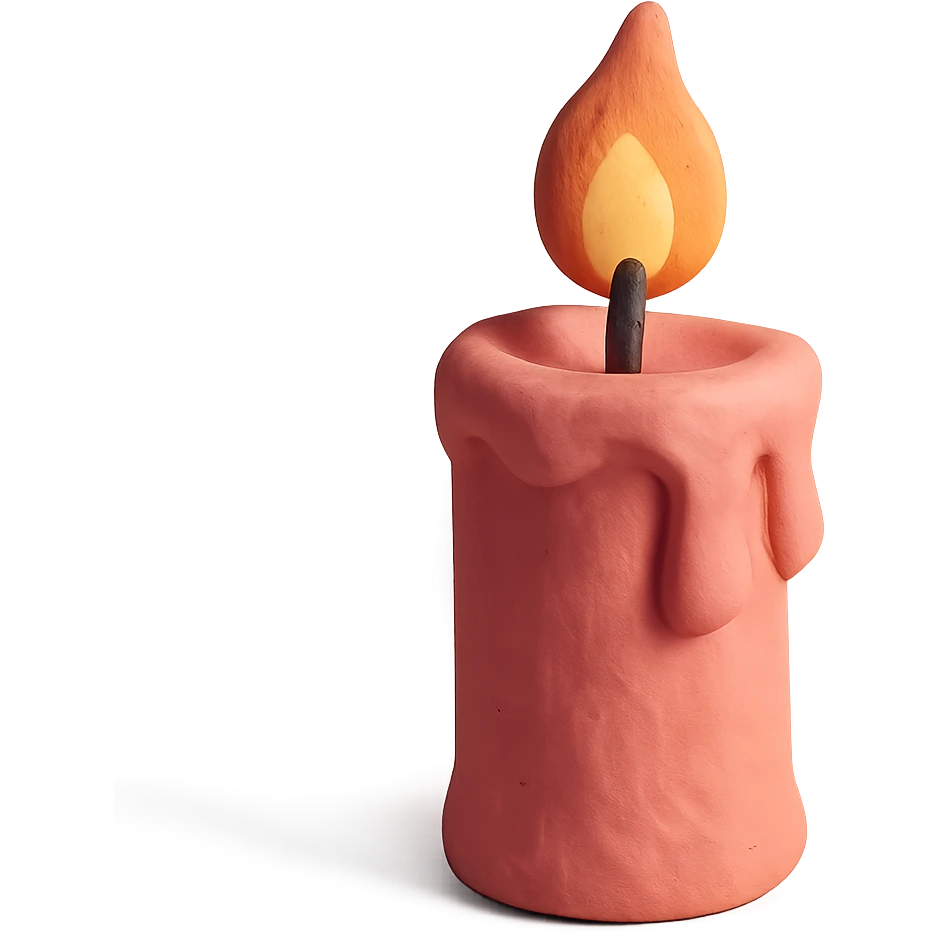 Pink candle
 emoji