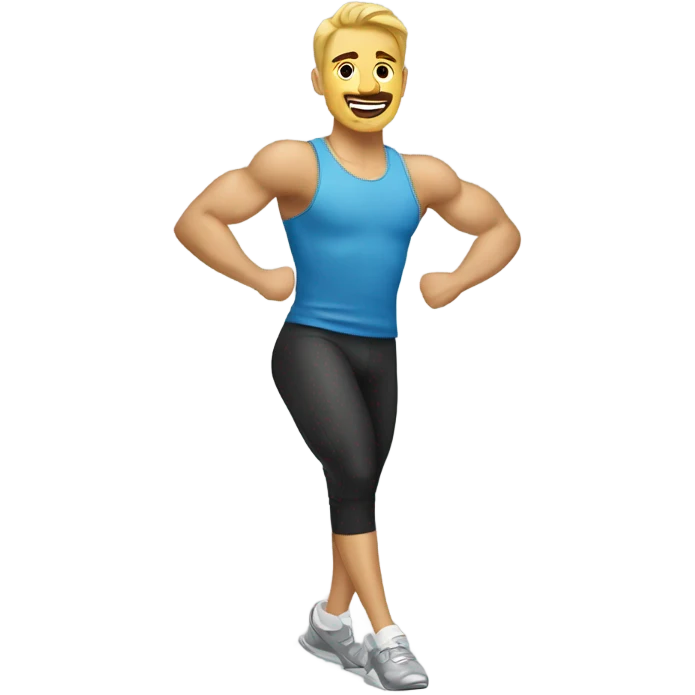Gimnasio chico blanco emoji