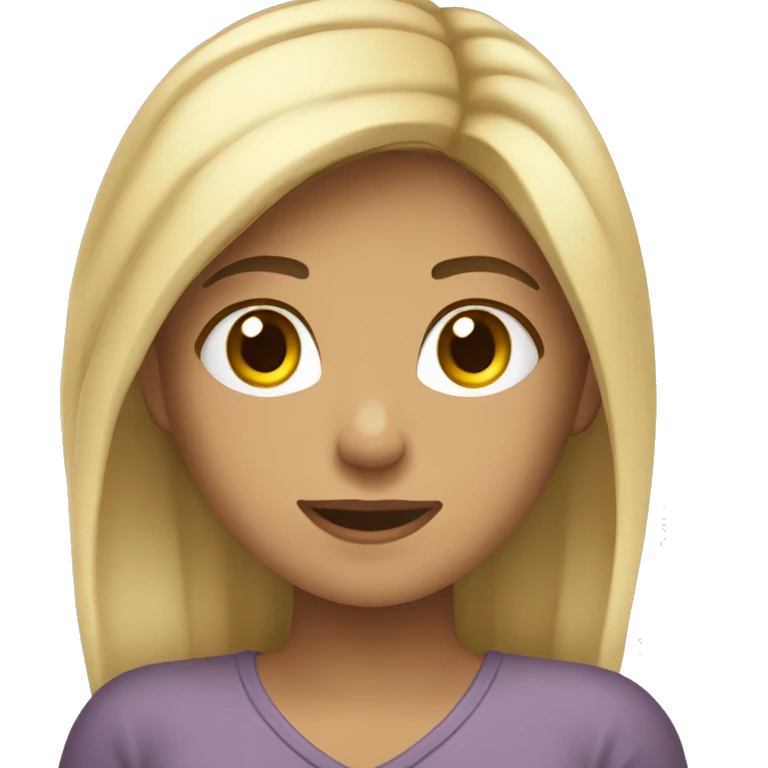 Una ragazza che beve dal braccio emoji
