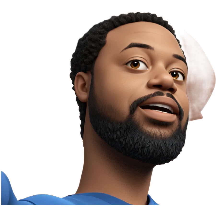 realistic portrait of bearded man emoji