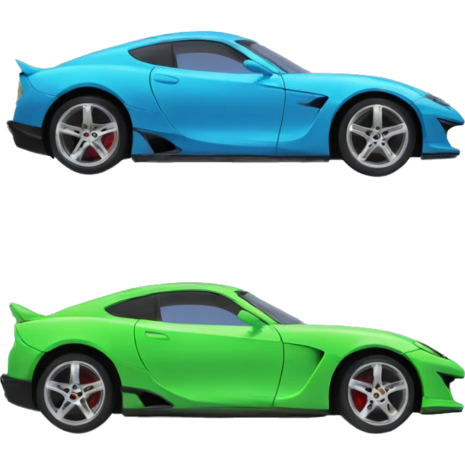neon sports car emoji