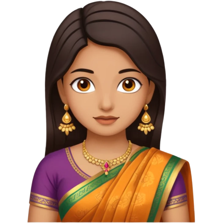 Girl with saree emoji