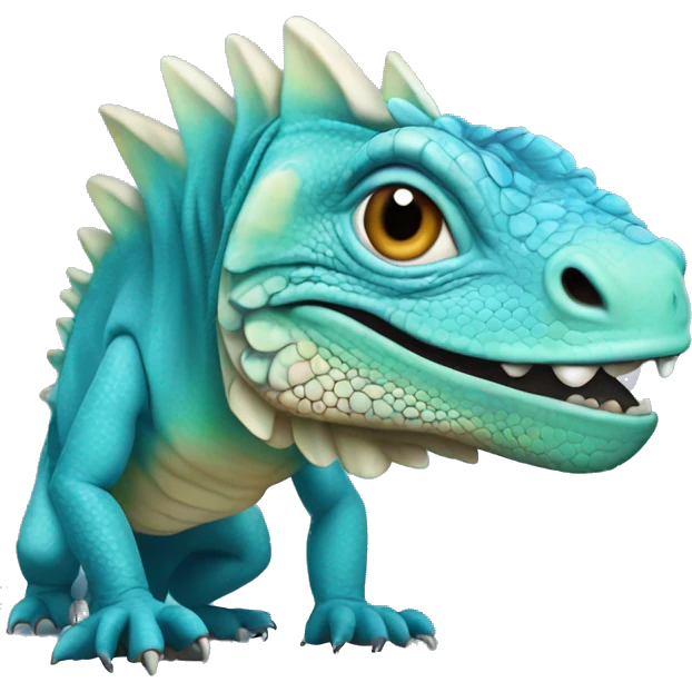 walking blue iguana  emoji