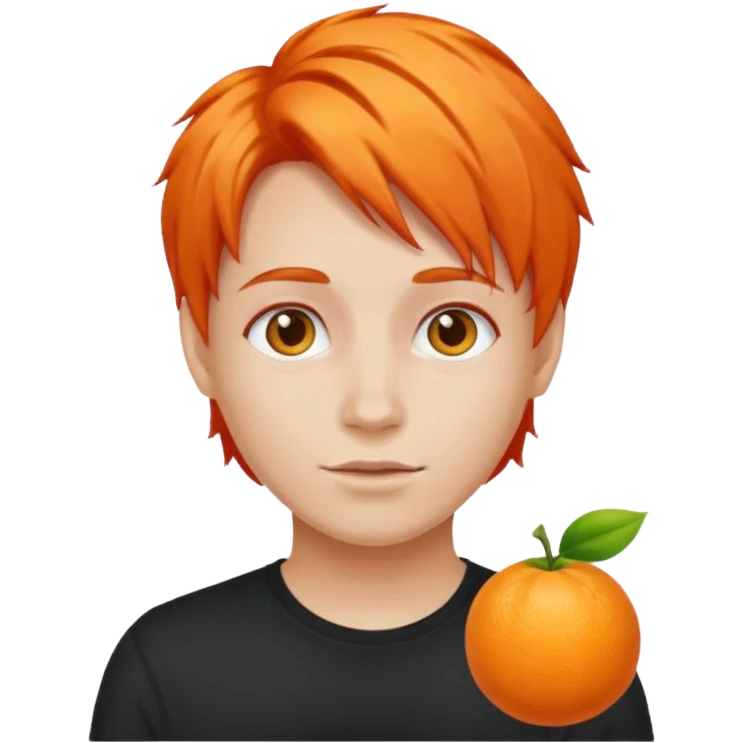 موهاشو نارنجی کن دقیقا همینو‌بدون کوچیگترین تغییر فقط emoji