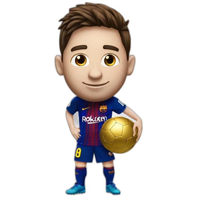 Messi avec le ballon d’or emoji