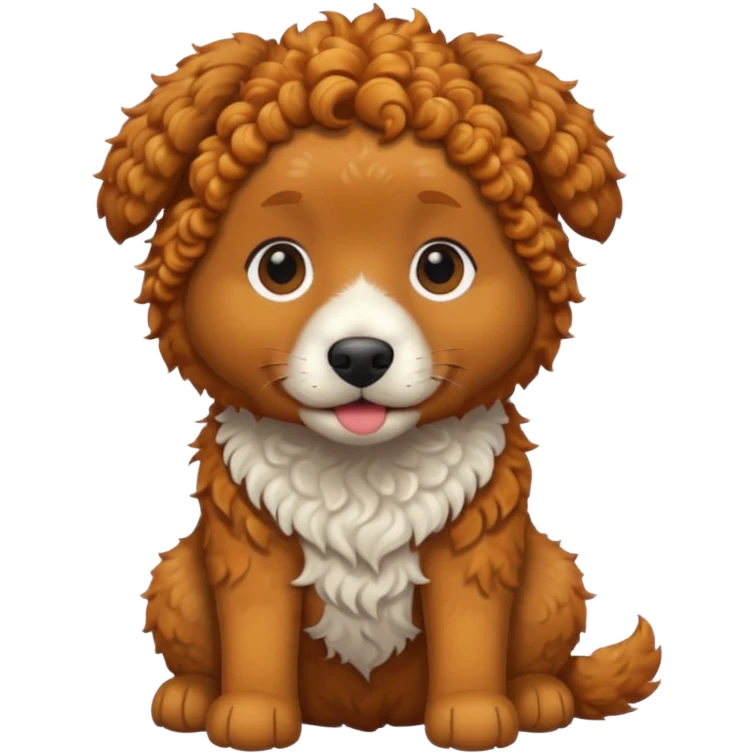 ginger curly dog emoji