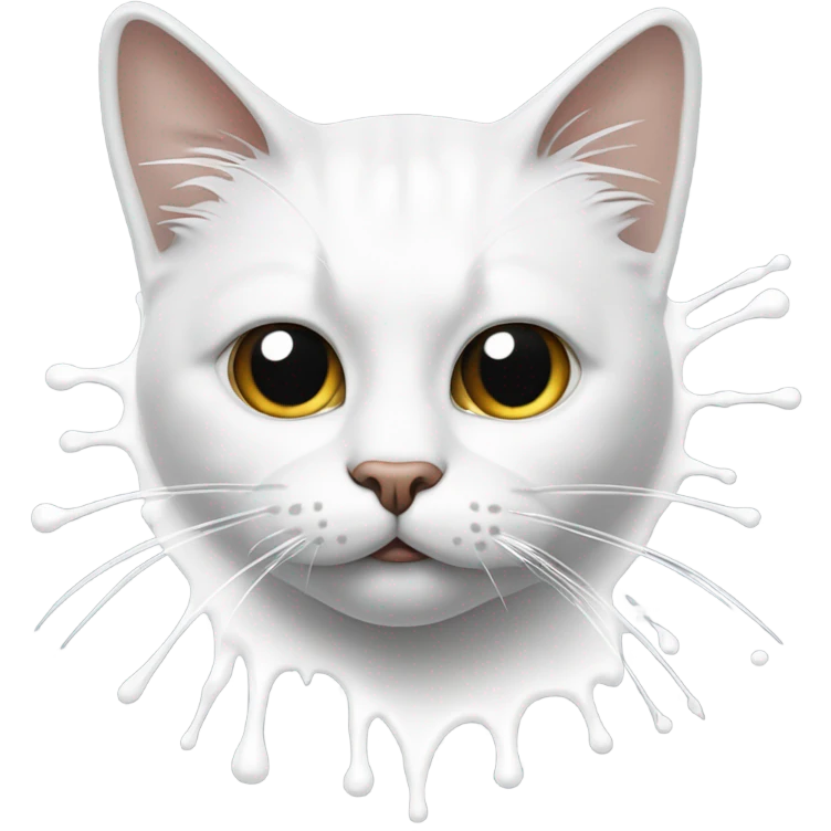 Cat with white paint  emoji