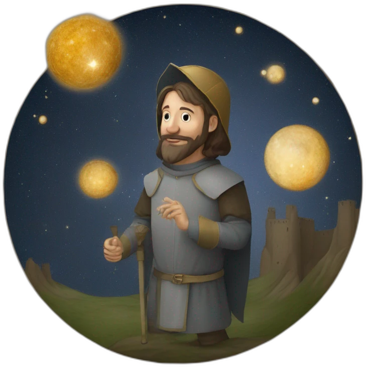 Nicolas Copernic astronomy medieval emoji