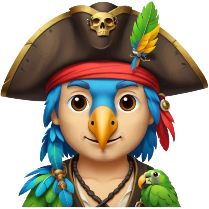 pirate and parrot emoji