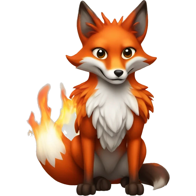 fantasy fire fox  emoji