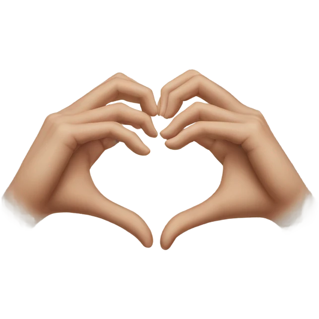 Heart hands infinity hands emoji