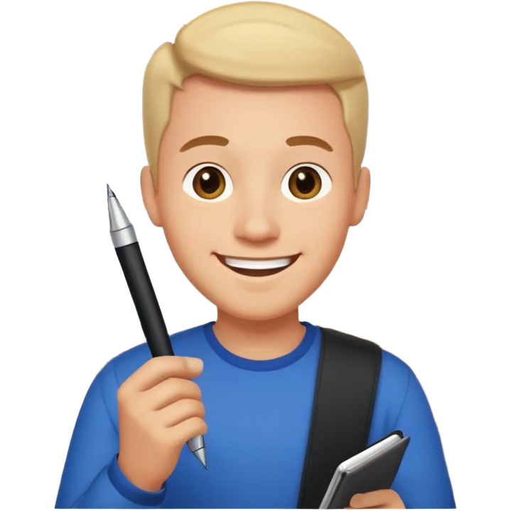 happy man leaving review emoji