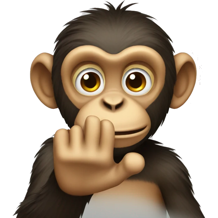 Monkey waving emoji