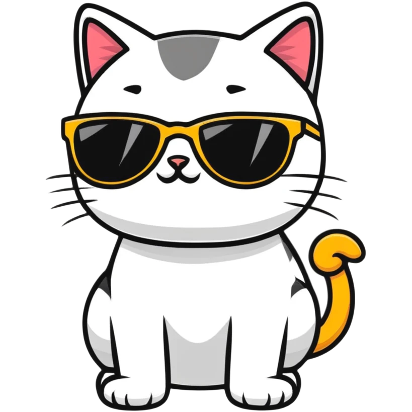 Cat with sunglasses emoji