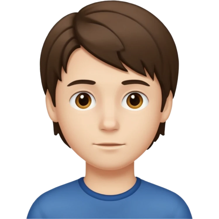 boy with middle part hair emoji