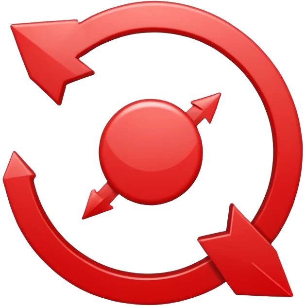 Prompt 15: "Is your backup plan."
Graphic: 🔄 Refresh/loop arrows icon (white with red highlights).
Animation: Arrows rotate smoothly.
Background: Transparent. emoji