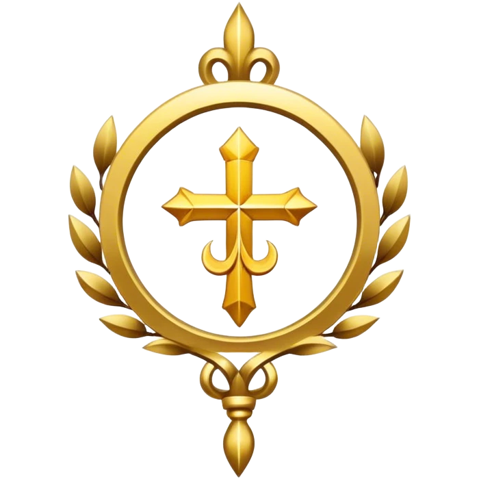 sanctified emblem white emoji