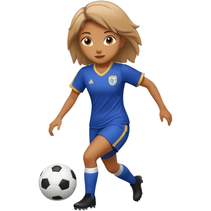 female soccer mentor playing soccer emoji