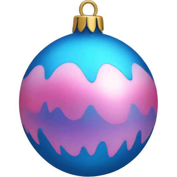 blue pink bauble emoji
