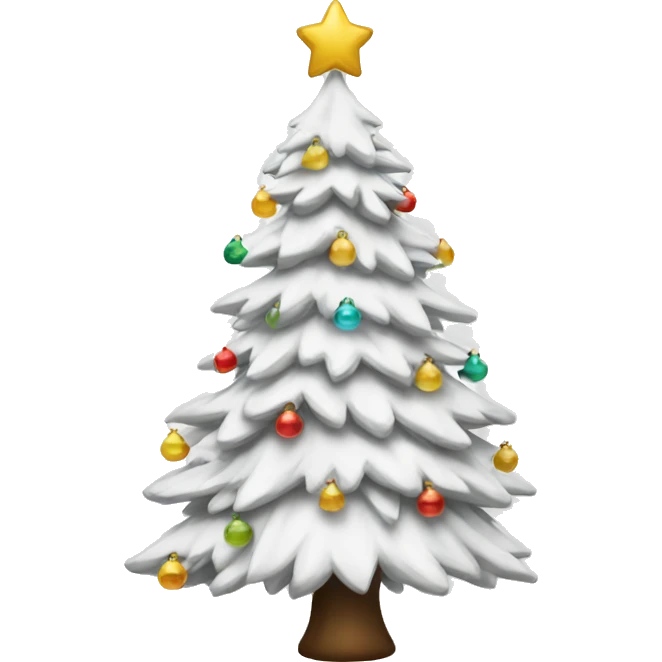 white christmas tree emoji