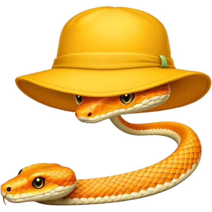 orange snake with yellow hat emoji