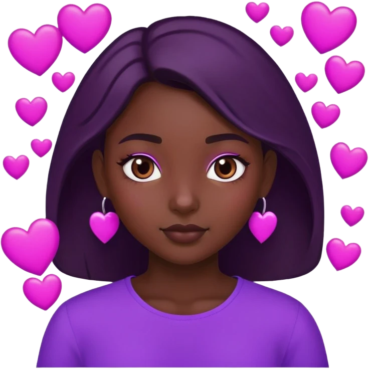 🧖🏽‍♀️esta chica con estos corazones💜 emoji