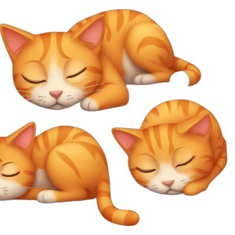 Sleepy orange cat emoji